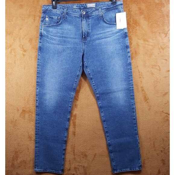 AG JEANS Mens Size 38x32 Blue Medium Wash Modern Slim Stretch Denim TELLIS $198 - Picture 1 of 6